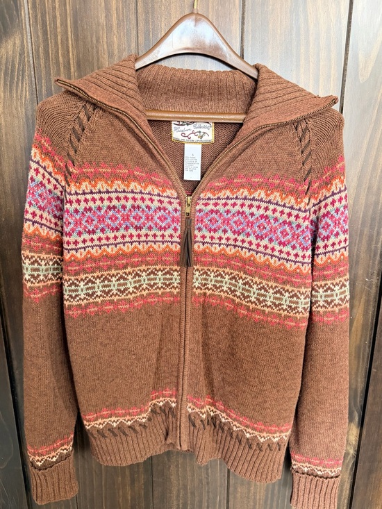 Heirloom Collectibles Sweaters - VTG 2001 Heirloom Collectibles Sweater Fair Isle Cardigan Full Zip Womens Small